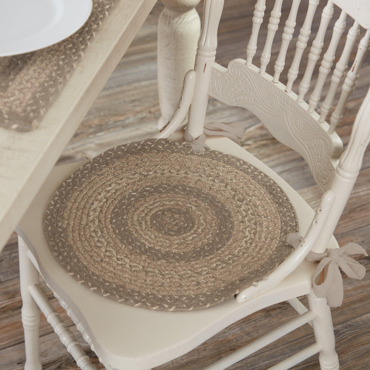 Cobblestone Jute Braided Chair Pad VHC Brands - The Fox Decor