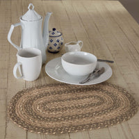 Thumbnail for Cobblestone Jute Oval Placemat 12x18 VHC Brands
