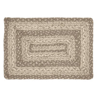 Thumbnail for Cobblestone Jute Braided Rect Placemat 10x15 VHC Brands