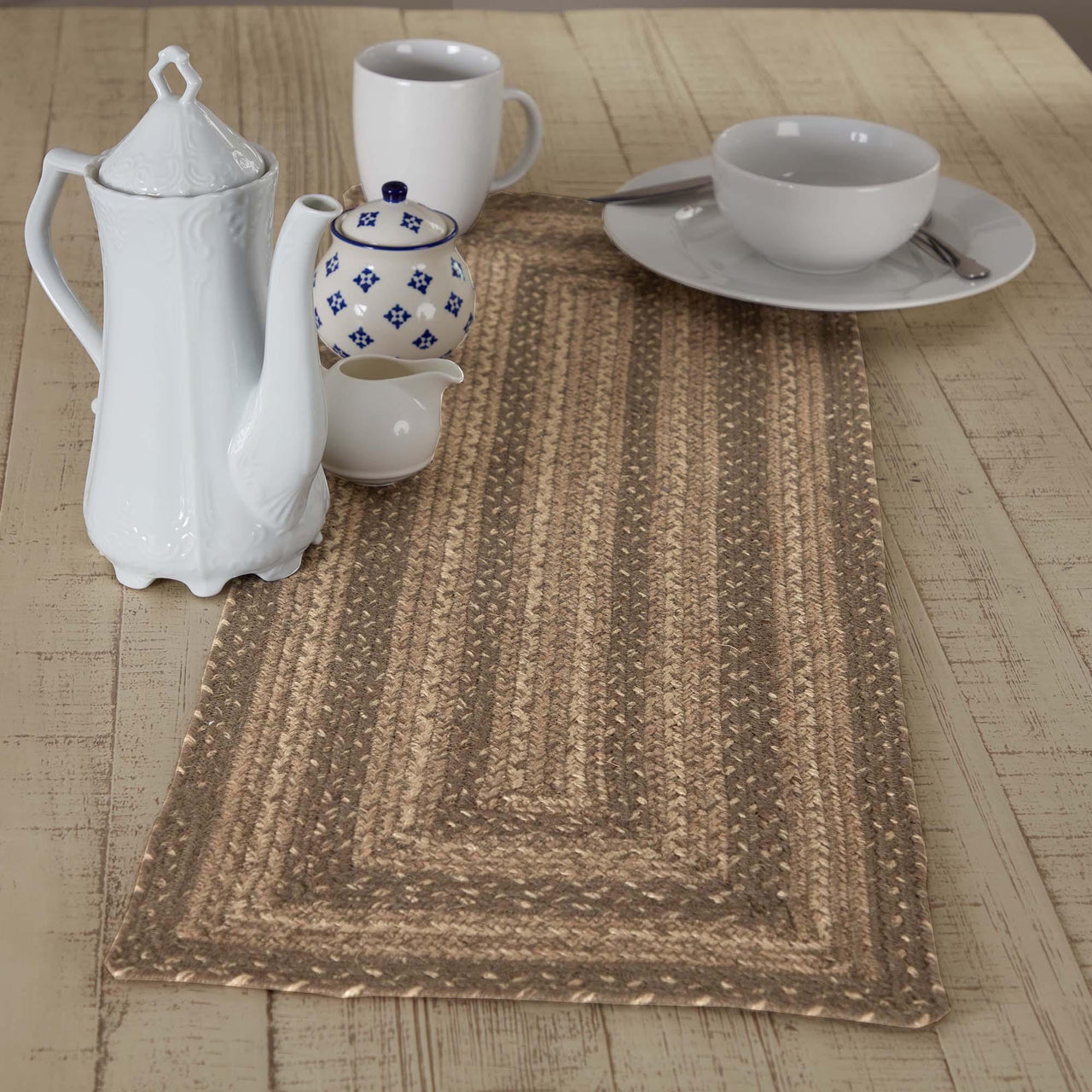 Cobblestone Jute Rect Runner 13x36 VHC Brands - The Fox Decor