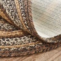 Thumbnail for Espresso Jute Braided Rug Oval with Rug Pad 4'x6' VHC Brands