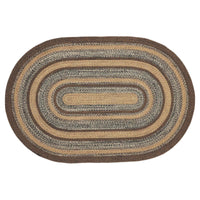 Espresso Jute Braided Rug Oval with Rug Pad 4'x6' VHC Brands - The Fox Decor