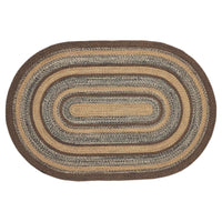 Thumbnail for Espresso Jute Braided Rug Oval with Rug Pad 4'x6' VHC Brands