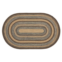 Thumbnail for Espresso Jute Braided Rug Oval with Rug Pad 5'x8' VHC Brands