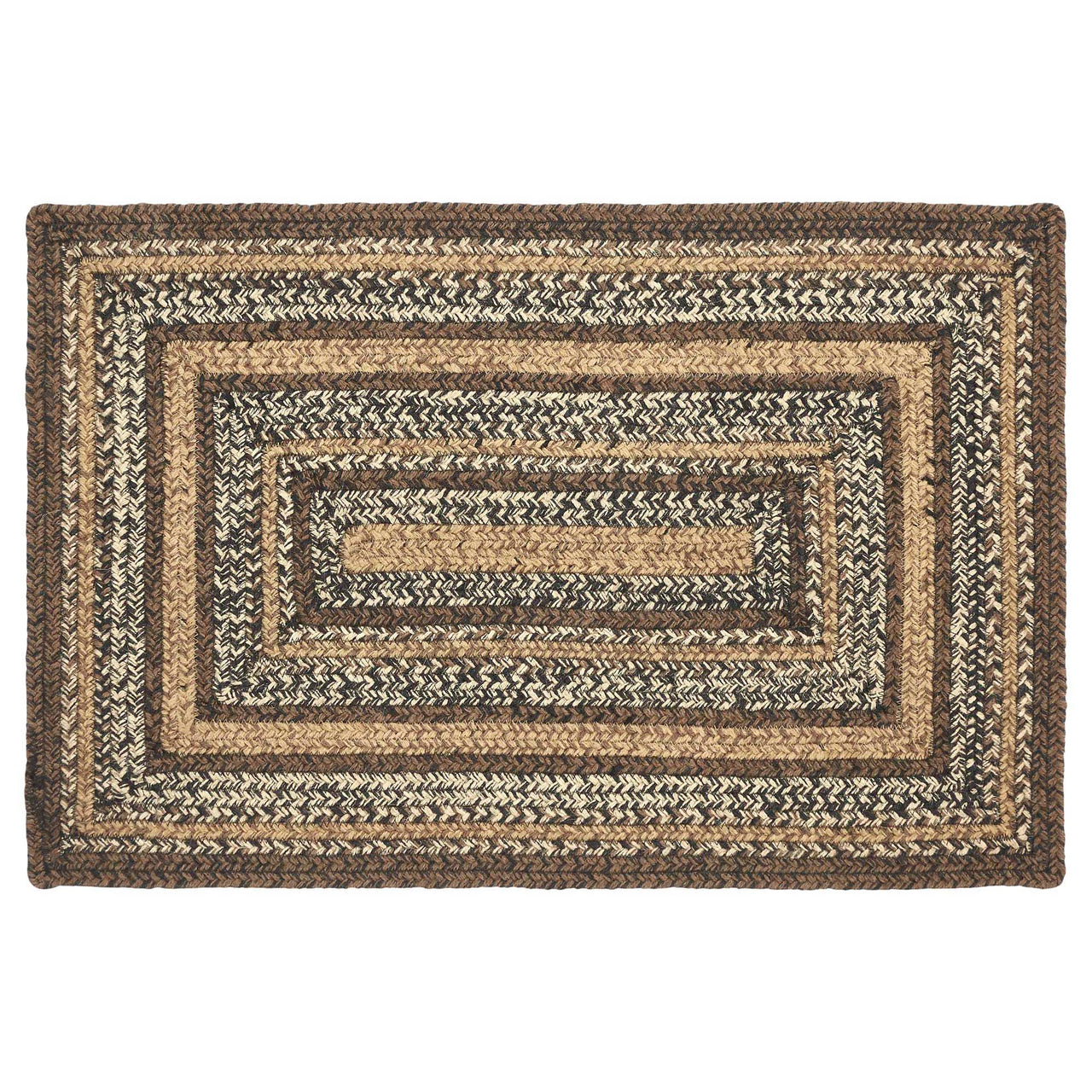 Espresso Jute Braided Rug Rect with Rug Pad 20"x30" VHC Brands