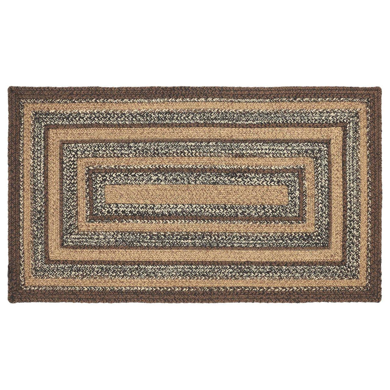 Espresso Jute Braided Rug Rect with Rug Pad 27"x48" VHC Brands - The Fox Decor