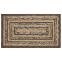 Espresso Jute Braided Rug Rect with Rug Pad 27