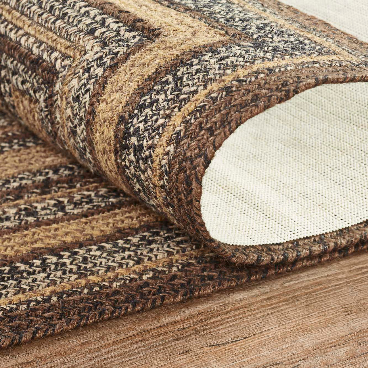 Espresso Jute Braided Rug/Runner Rect with Rug Pad 22"x72" VHC Brands - The Fox Decor