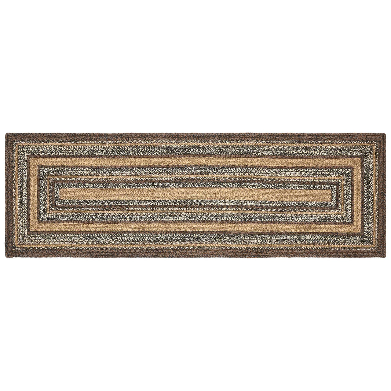 Espresso Jute Braided Rug/Runner Rect with Rug Pad 22"x72" VHC Brands - The Fox Decor