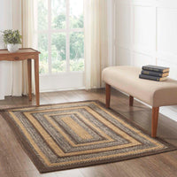 Espresso Jute Braided Rug Rect with Rug Pad 4'x6' VHC Brands - The Fox Decor