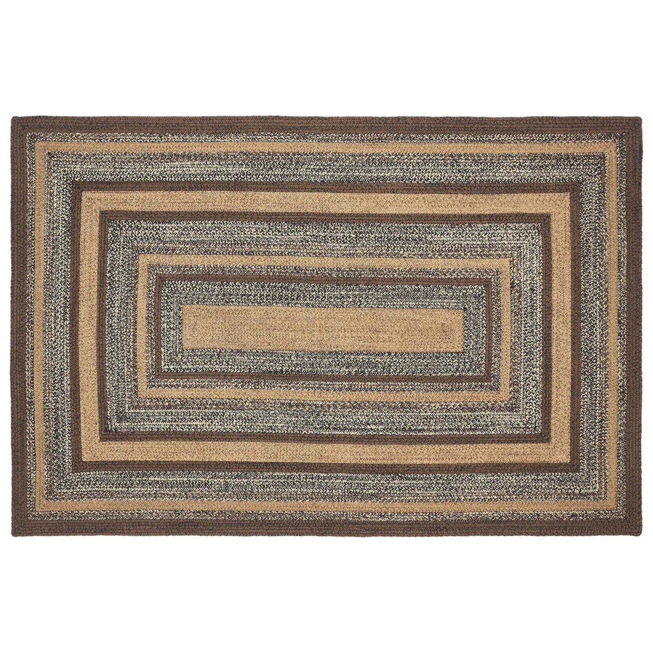 Espresso Jute Braided Rug Rect with Rug Pad 5'x8' VHC Brands - The Fox Decor