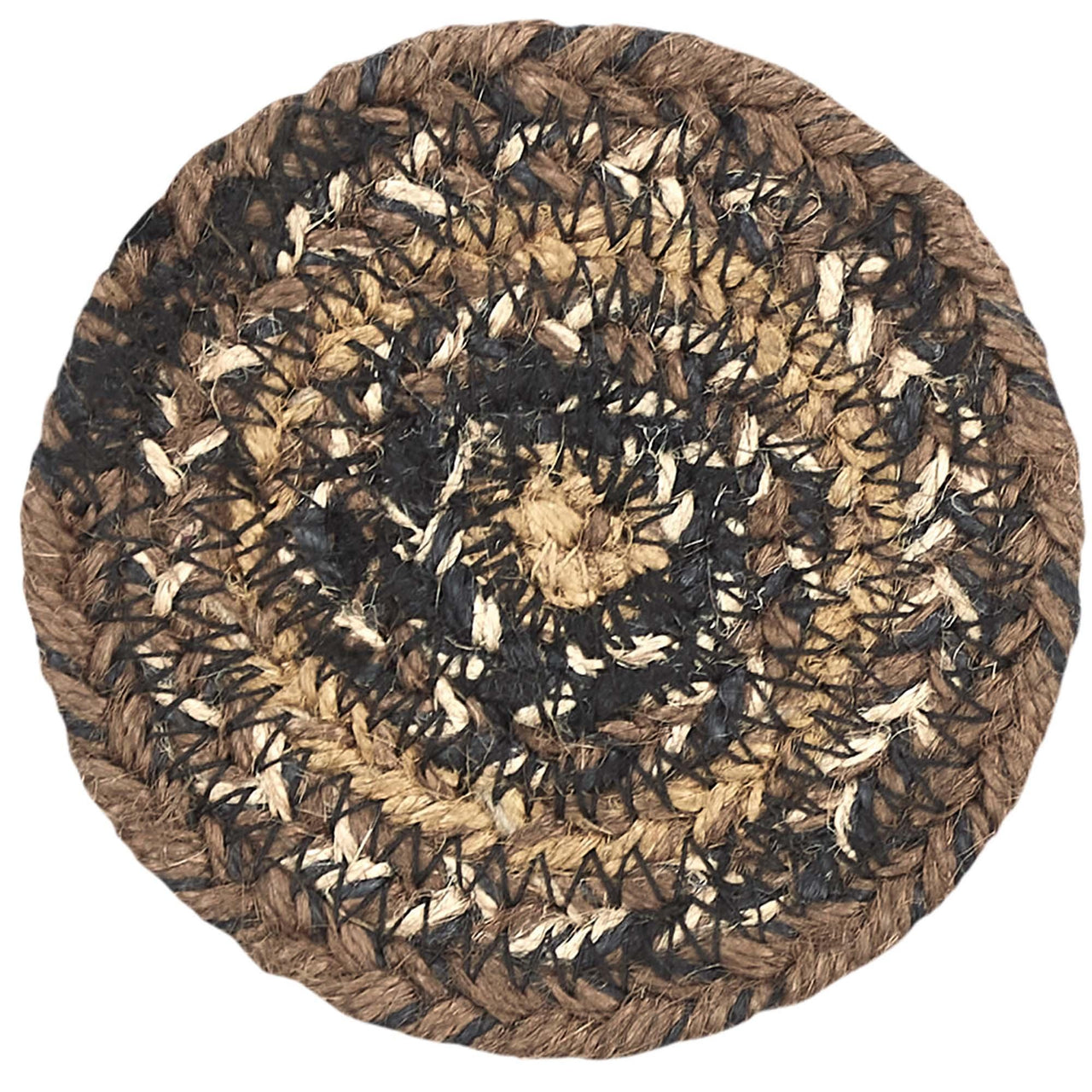 Espresso Jute Coaster Set of 6 VHC Brands