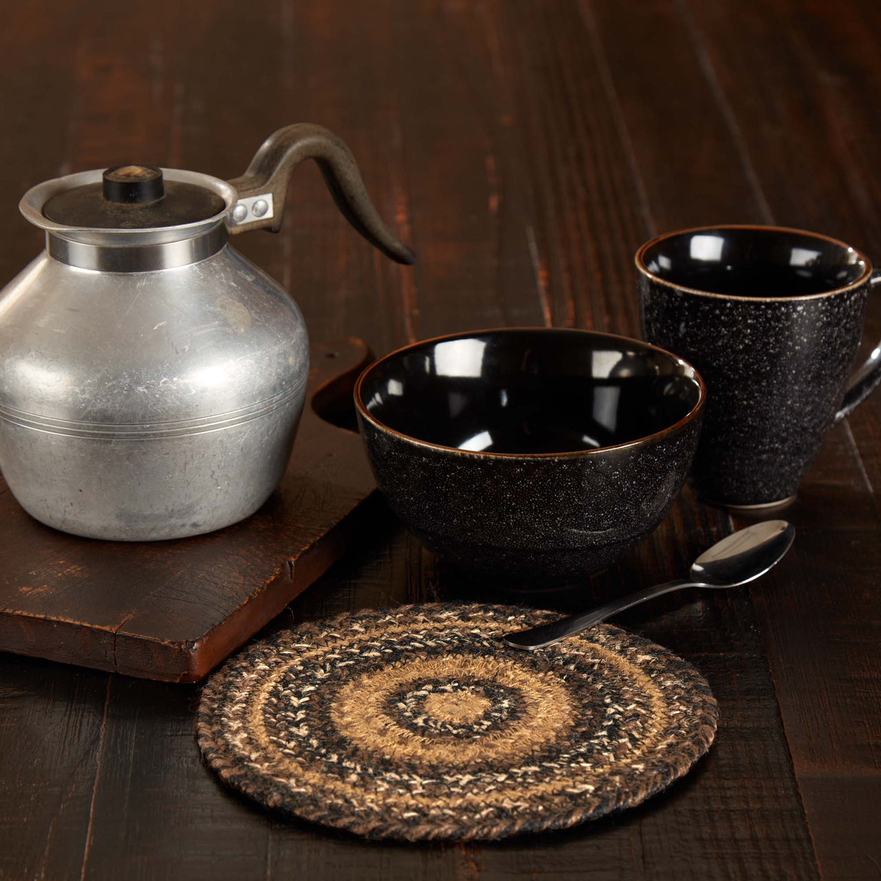 Espresso Jute Trivet 8" VHC Brands - The Fox Decor