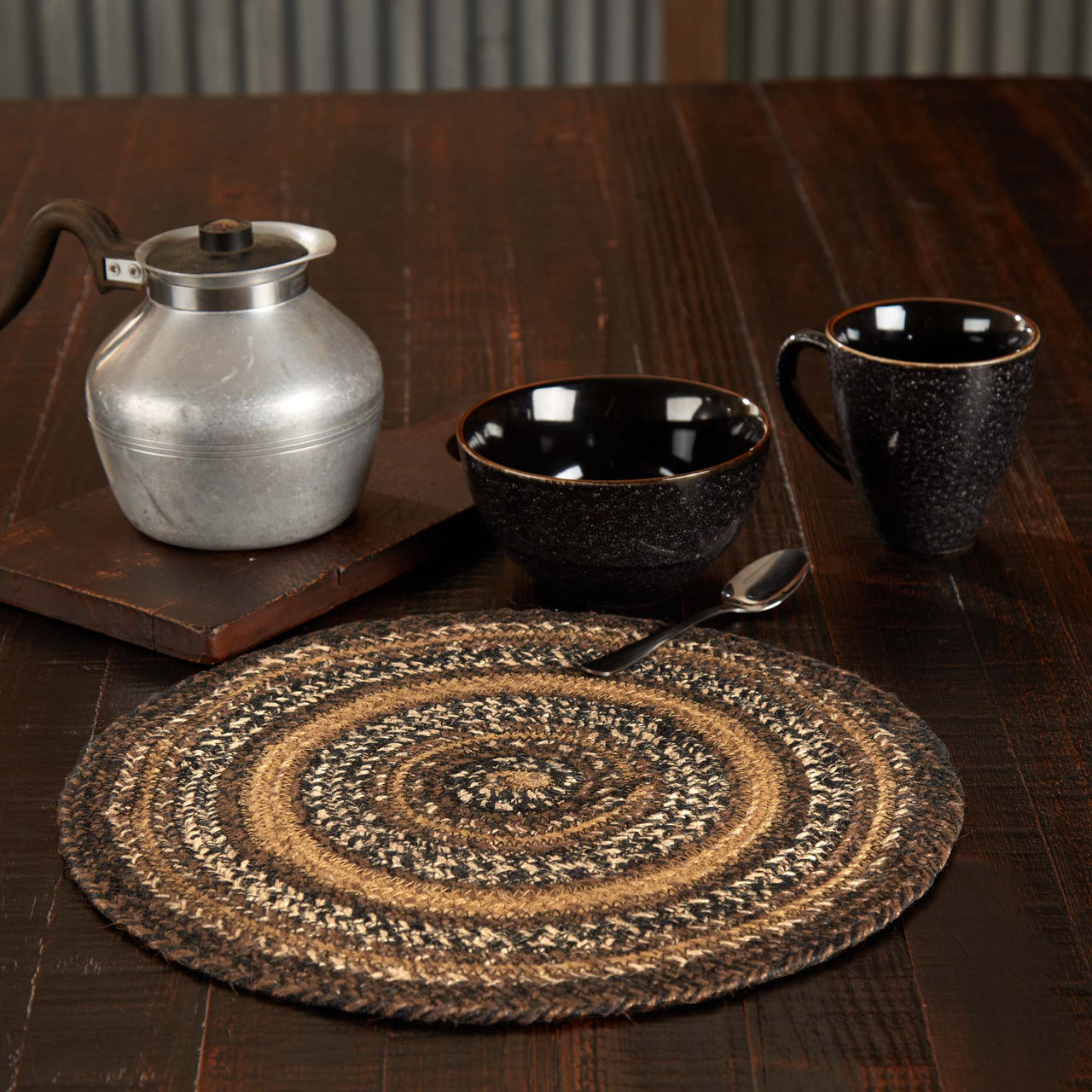 Espresso Jute Trivet 15" VHC Brands - The Fox Decor