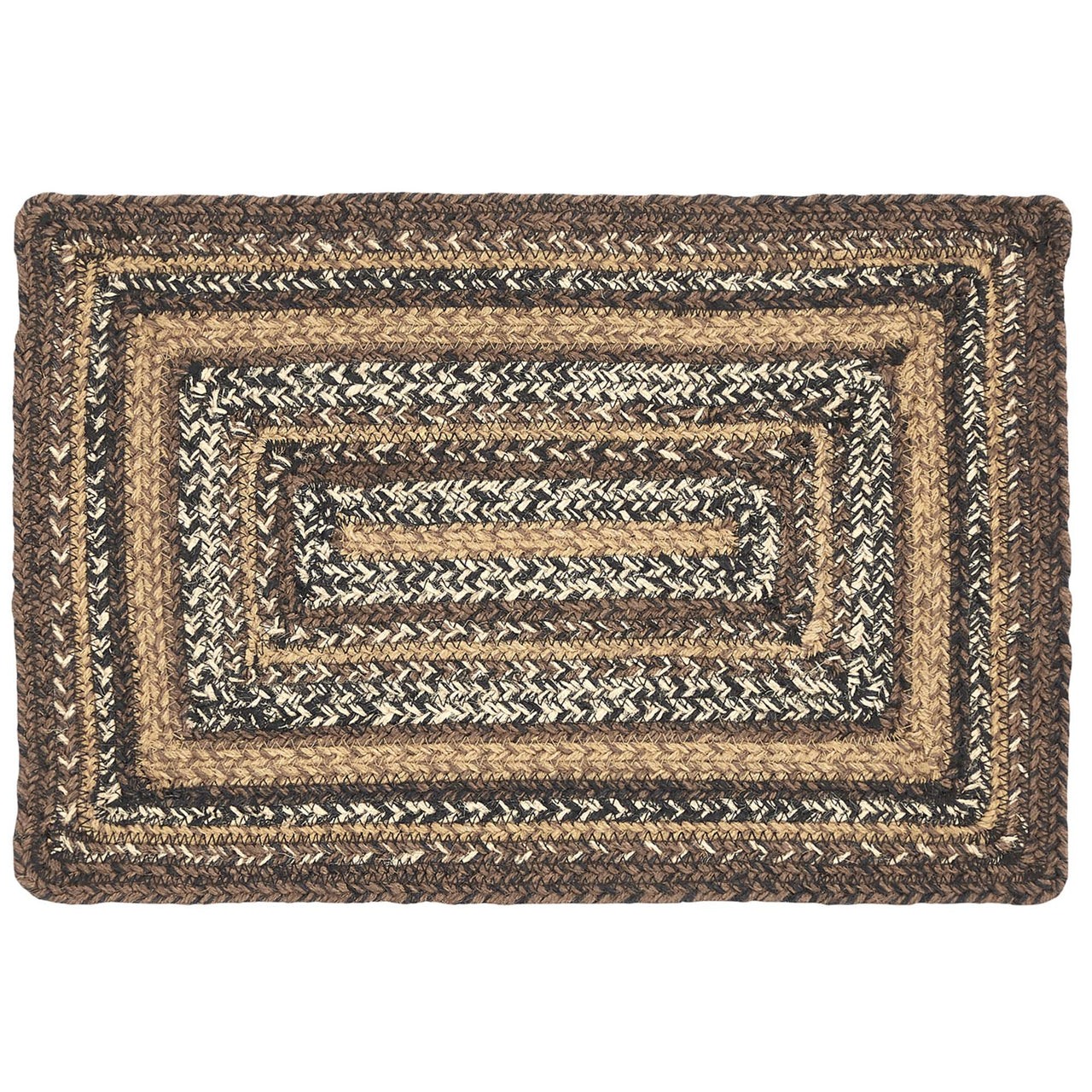 Espresso Jute Braided Rect Placemat 12"x18" VHC Brands