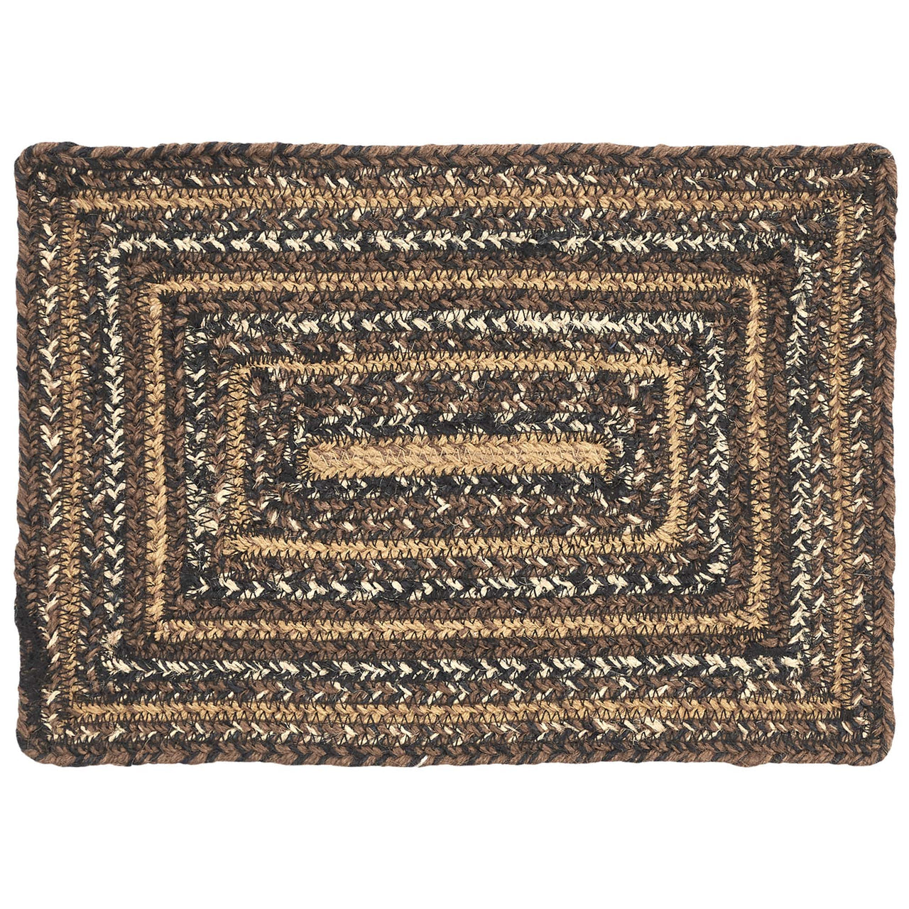 Espresso Jute Braided Rect Placemat 10"x15" VHC Brands