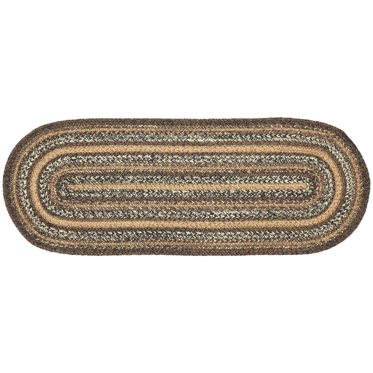 Espresso Jute Braided Oval Runner 13"x36" VHC Brands