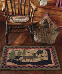 Thumbnail for Moose Hooked Rug - 2x3 Park Designs