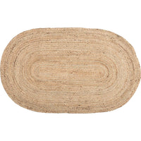 Thumbnail for Natural Jute Braided Rug Oval 3'x5' with Rug Pad VHC Brands - The Fox Decor