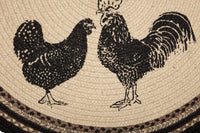Thumbnail for Sawyer Mill Charcoal Poultry Jute Braided Rug Half Circle 16.5