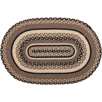 Thumbnail for Sawyer Mill Charcoal Jute Braided Rug Oval 20