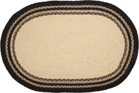 Thumbnail for Sawyer Mill Charcoal Pig Jute Braided Rug Oval 20