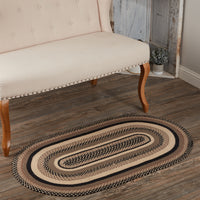 Thumbnail for Sawyer Mill Charcoal Jute Braided Rug Oval 27