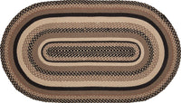 Thumbnail for Sawyer Mill Charcoal Jute Braided Rug Oval 27