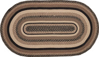 Thumbnail for Sawyer Mill Charcoal Jute Braided Rug Oval 27