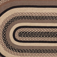 Thumbnail for Sawyer Mill Charcoal Jute Braided Rug Oval 3'x5' with Rug Pad VHC Brands - The Fox Decor