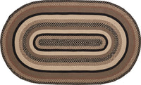Thumbnail for Sawyer Mill Charcoal Jute Braided Rug Oval 3'x5' with Rug Pad VHC Brands - The Fox Decor