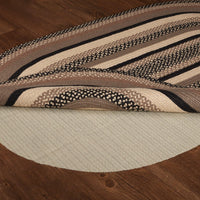 Thumbnail for Sawyer Mill Charcoal Jute Braided Rug Oval 3'x5' with Rug Pad VHC Brands - The Fox Decor