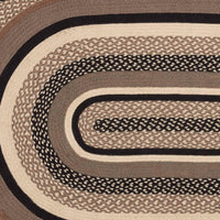 Thumbnail for Sawyer Mill Charcoal Jute Braided Rug Oval 4'x6' with Rug Pad VHC Brands - The Fox Decor