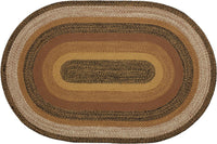Thumbnail for Kettle Grove Jute Braided Rug Oval 4'x6' with Rug Pad VHC Brands - The Fox Decor