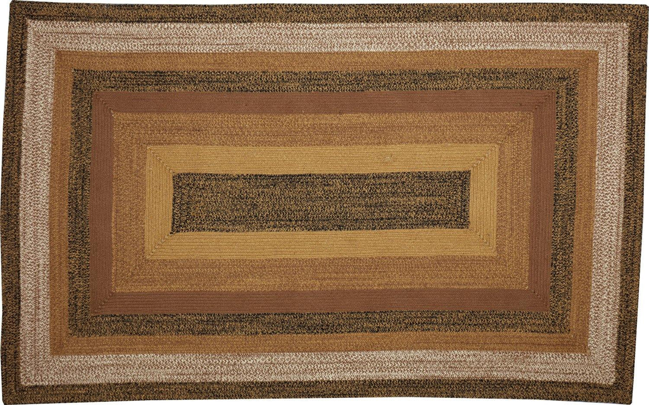 Kettle Grove Jute Braided Rug Rect 5'x8' with Rug Pad VHC Brands - The Fox Decor