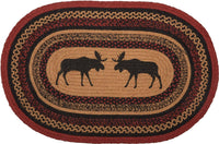 Thumbnail for Cumberland Stenciled Moose Jute Braided Rug Oval 20