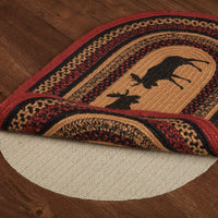 Thumbnail for Cumberland Stenciled Moose Jute Braided Rug Oval 20