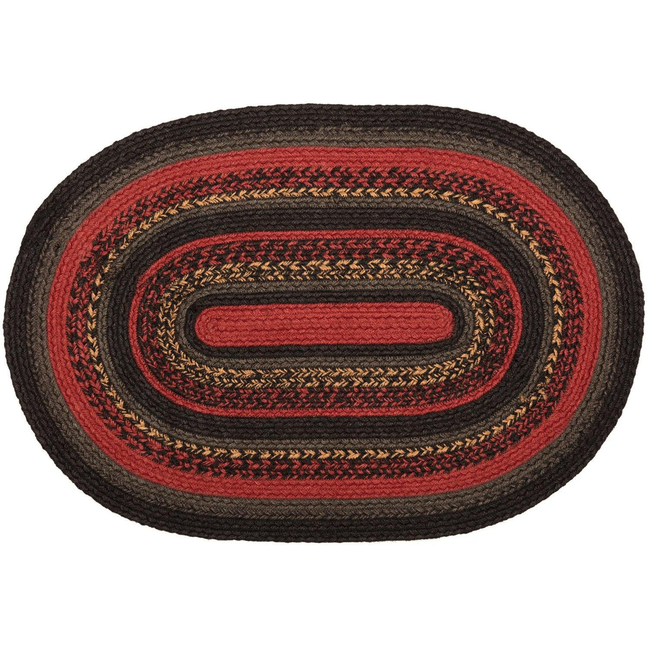 Cumberland Jute Braided Rug Oval 20"x30" with Rug Pad VHC Brands - The Fox Decor