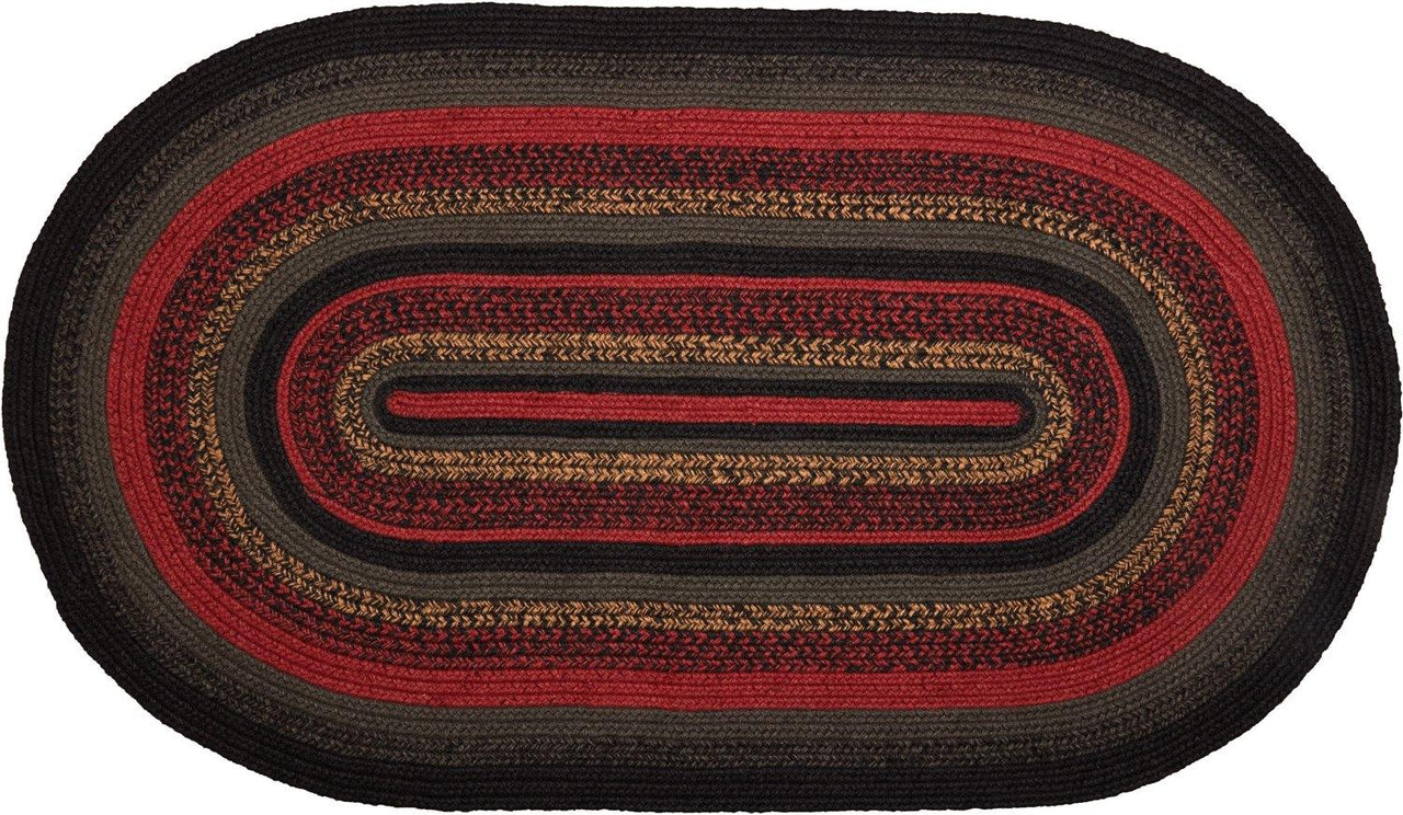 Cumberland Jute Braided Rug Oval 27"x48" with Rug Pad VHC Brands - The Fox Decor