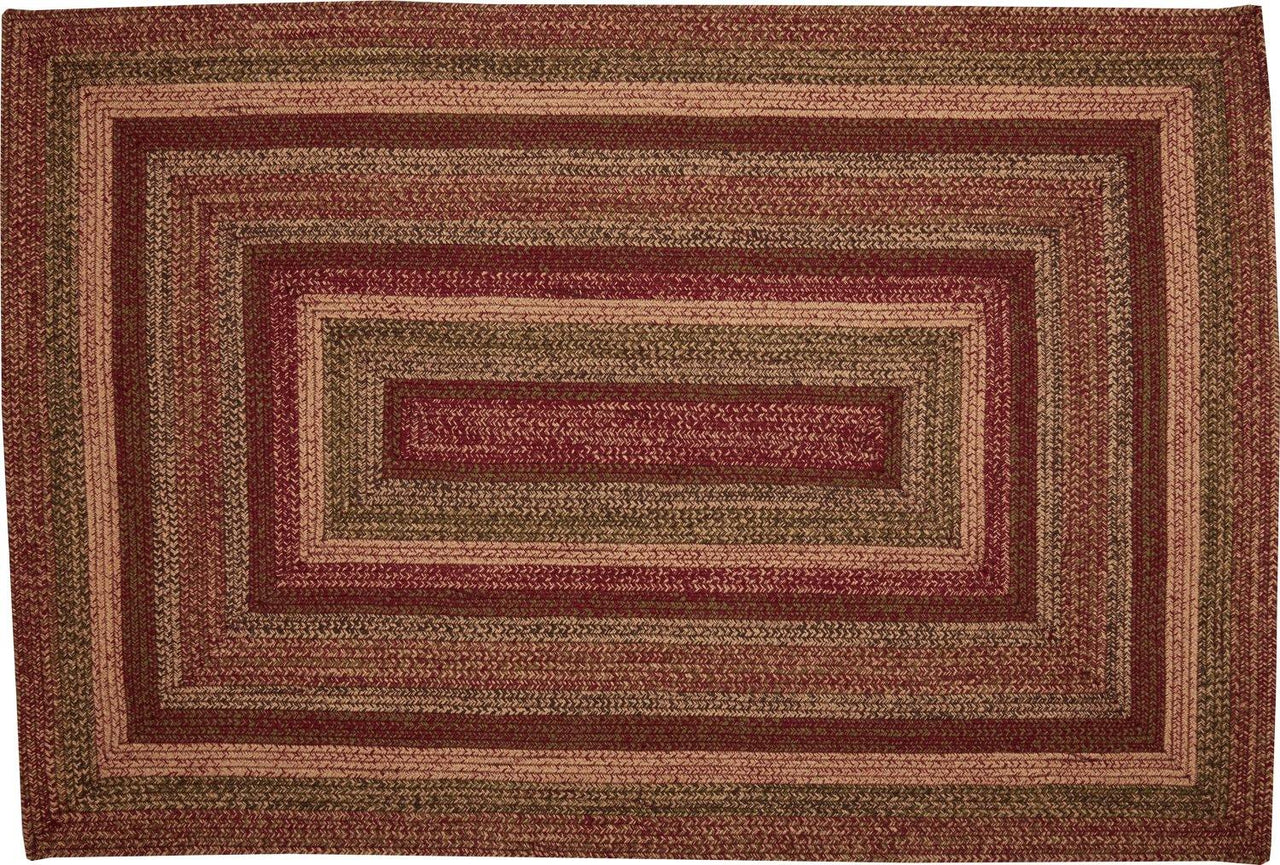 Cider Mill Jute Braided Rug Rect 4'x6' with Rug Pad VHC Brands - The Fox Decor