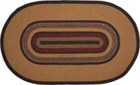 Thumbnail for Landon Jute Braided Rug Oval Stencil Stars 3'x5' with Rug Pad VHC Brands - The Fox Decor