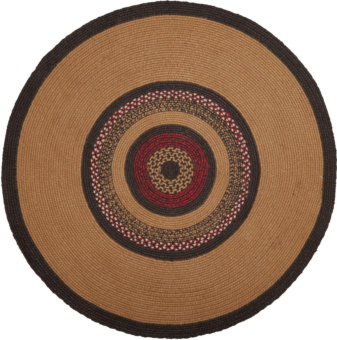 Landon Jute Braided Rug Round 3ft Stencil Stars with Rug Pad VHC Brands - The Fox Decor