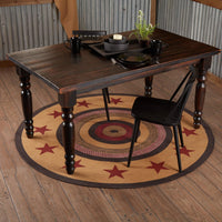 Thumbnail for Landon Jute Braided Rug Round 6ft Stencil Stars with Rug Pad VHC Brands - The Fox Decor