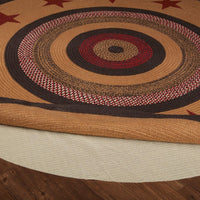 Thumbnail for Landon Jute Braided Rug Round 6ft Stencil Stars with Rug Pad VHC Brands - The Fox Decor