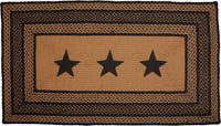 Farmhouse Jute Braided Rug Rect Stencil Stars 27