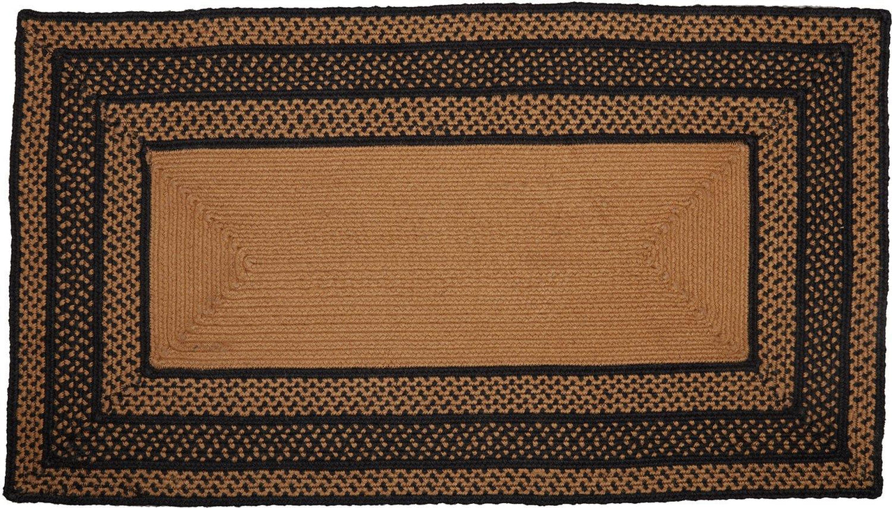 Farmhouse Jute Braided Rug Rect Stencil Stars 27"x48" with Rug Pad VHC Brands - The Fox Decor