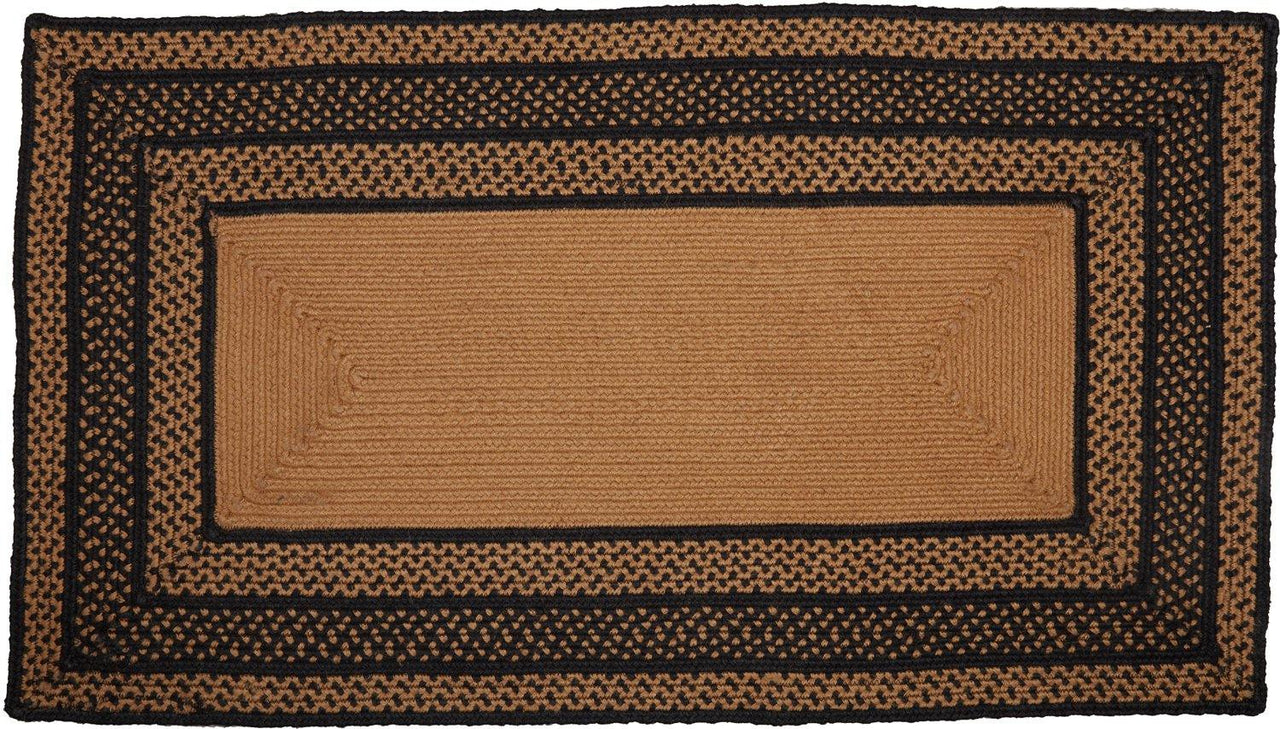 Farmhouse Jute Braided Rug Rect Stencil Stars 27"x45" with Rug Pad VHC Brands - The Fox Decor