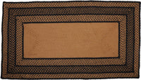 Farmhouse Jute Braided Rug Rect Stencil Stars 27