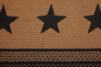 Farmhouse Jute Braided Rug Rect Stencil Stars 27