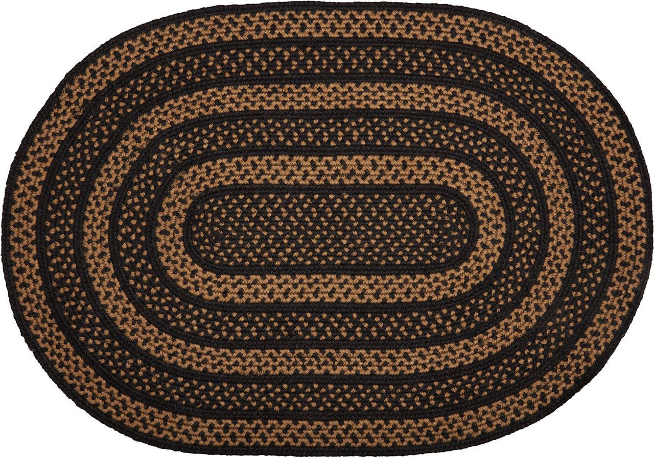 Farmhouse Jute Braided Rug Oval 20"x30" with Rug Pad VHC Brands - The Fox Decor